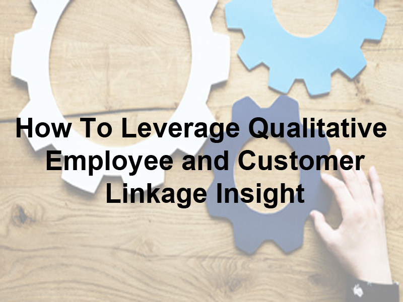 How To Leverage Qualitative Employee and Customer Linkage Insight White Paper